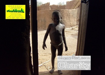 Behindertes Maedchen, Nordghana